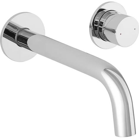 Miscelatore lavabo a muro cromo senza leva in acciaio inox Gemini (1/5)