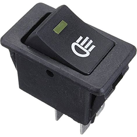 Interruttore a bilanciere universale antinebbia da 12 V, lampada LED per auto - Giallo (1/4)