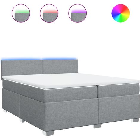 Maison Exclusive - Boxspringbett mit Matratze Hellgrau 200x200 cm