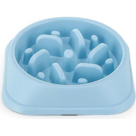 Gamelle Anti glouton Chien Gamelle d'alimentation Lente avec Base Antidérapante,Prolongez Le Temps d'alimentation pour Prévenir Diverses Maladies Causées par Une Alimentation Rapide (Bleu)-Fei Yu (1/5)