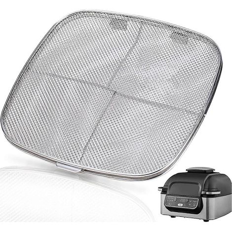 Pare-éclaboussures pour friteuse à air domestique en acier inoxydable, grille anti-taches d'huile, cadeau pratique pour les familles (1/5)