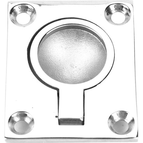 Maniglia di sollevamento quadrata per imbarcazioni, in acciaio inox, con anello ad anello incassato, 48 x 38 mm (1/5)