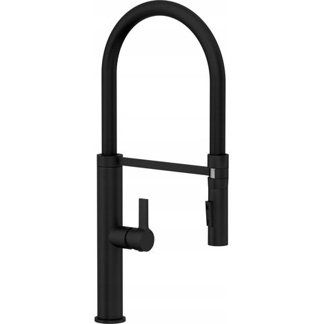 Mitigeur d'évier Granitan FULL noir avec douchette extractible 48,5 cm (1/5)
