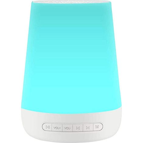 Desktop-Weißrauschen-Gerät, Babyschlaf-Geräuschmaschine, bunte Nachtlichter, 28 beruhigende Klänge, 30 Minuten /