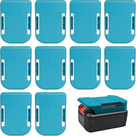 10 Pièces Support de Batterie pour Batterie 18 V Support Mural Compatible avec BL1860 BL1850 BL1840 BL1830 BL1820 BL1815N (1/5)