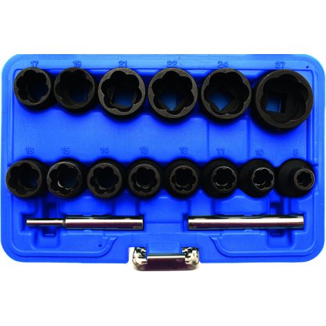 Bussole a spirale estrattore di viti BGS Technic quadrato 1/2 confezione 16