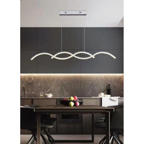 TRADE SHOP - Lampadario Led Moderno Lampada Twist Sospensione 25w Luce 6500k 4000k 3000k A43b - -Bianco Caldo -
