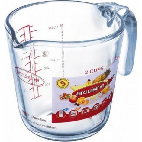 FPLUS jarra medidora 0.25l. , Jarra medidora fabricada con vidrio y de 0.25 L de capacidad