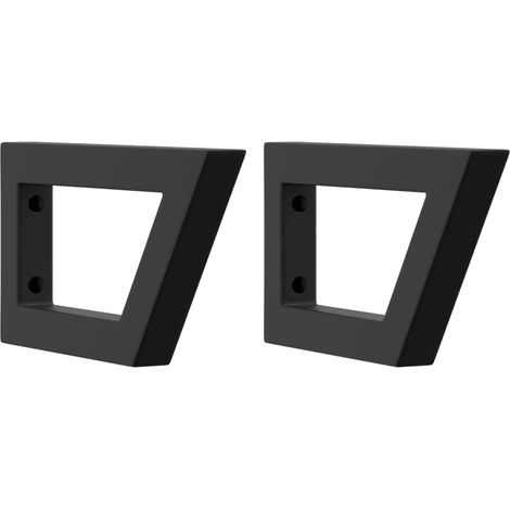 Maison Exclusive - Reggimensole per Lavabo 2 pz Nere Trapezio in Acciaio