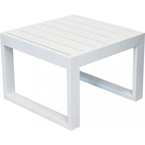 Tavolino Cuba 45x45x32 h cm in Alluminio Bianco (1/3)