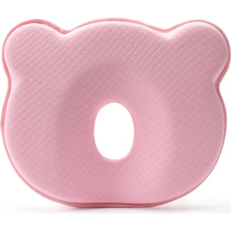 Cuscino per neonati, cuscino da viaggio in memory foam per neonati, cuscino per neonati da 0 a 12 mesi, cuscino per culla per neonati (colore rosa) (1/4)