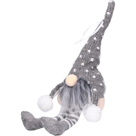 LED-Weihnachtswichtel-Dekoration, Weihnachtsbaumschmuck, Anhänger für Zuhause, FestivalGray YV0036704 (1/5)