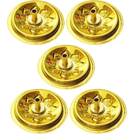 Support de Mèche Flottante 5pcs en Aluminium Facile à Utiliser, Accessoire Polyvalent pour Lampe à Huile pour Rituels D'autel et Usage Extérieur (1/5)