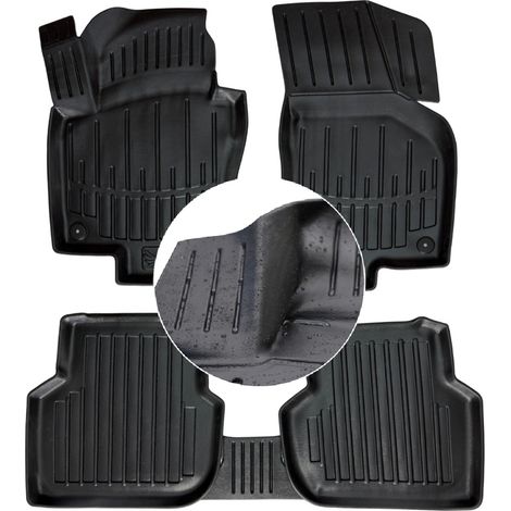 Tapis de sol et essuie-glaces en caoutchouc pour VW Jetta 6 (2010-2018) - Canaux UD (1/5)
