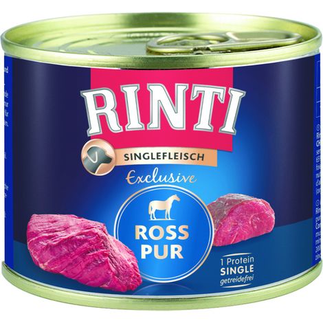 Rinti Singlefleisch Exclusive Hundenassfutter Adult getreidefrei 185 g Ross