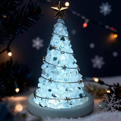 Veilleuse pour sapin de Noël à faire soi-même, kit de bricolage, petit sapin de Noël, veilleuse à faire soi-même, décoration de Noël, arbre de Noël, décoration de table, cadeaux de Noël (1/5)