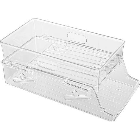 Organizador de refrigerador, dispensador enrollable, para latas de refresco, plegable de doble capa (1/2)