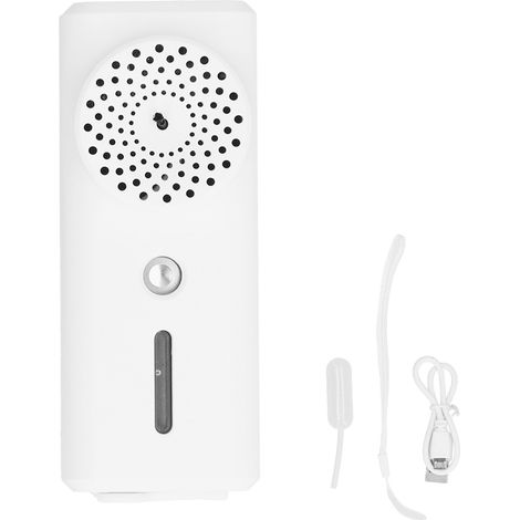 Ortviai Purificateur d’air et humidificateur portable 45 ml avec ions négatifs 12 M/m³, blanc, recharge USB