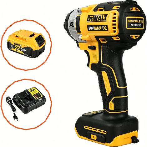 Dewalt – Perceuse à percussion sans fil 20V – Moteur Brushless – Couple 70Nm – 2 batteries 2.0Ah – Accessoire de transport inclus