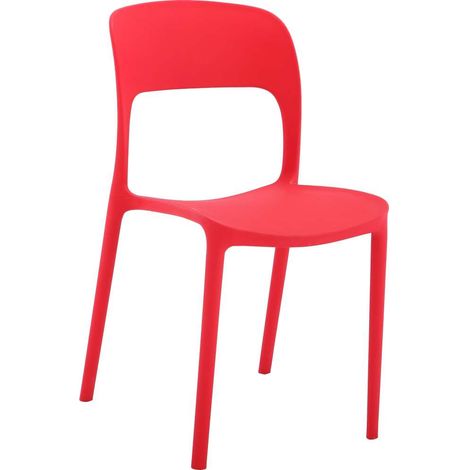 Sedia Vanity rossa in plastica