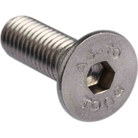 Vis à six pans creux, M8 x 25mm, tête Vis fraisée à tête creuse hexagonale, en Acier Inoxydable ( Prix pour Boîte de 25 ) (1/4)