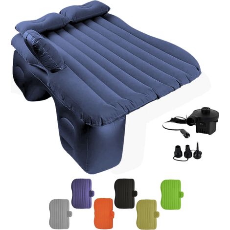 Materasso Gonfiabile Auto Posteriore Letto Viaggio Campeggio Cuscini Pompa