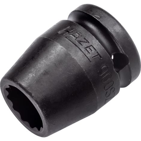 Hazet Schlag-Maschinenschrauber Steckschlüsseleinsatz 900SZ-15, 1/2 (12,5 mm) Vierkant hohl, Außen Doppelsechskant-Tractionsprofil, SW 15 mm (1/4)
