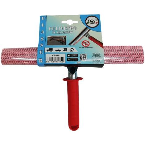 SPAZZOLA PULIVETRO PER AUTO 'GLASSER' con manico - cm 25 x 22