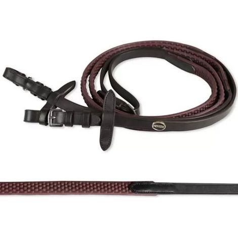 Full, Nero: Redini per cavallo in cuoio con fibbie e impugnatura in gomma Event (1/3)