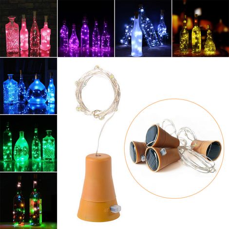 Solarbetriebene LED-Lichterkette in Form eines Korkens, Weinflaschenlampe, Dekoration für Partys und Feiern (1/5)