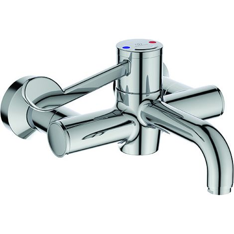 IS Wand-WT-Thermostat Ceraplus Safe SQ Ausld. 240mm absp.S-Anschlüsse Chrom (1/3)