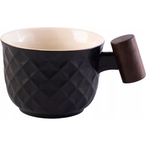 180 ml Porzellantasse für Tee und Kaffee, modernes Schwarz
