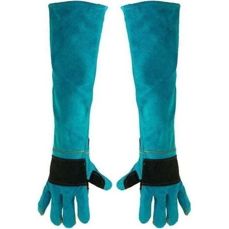 Gants de soudage 60 cm, gants de soudage en cuir résistant à la chaleur, gants de soudage allongés, 1 paire, EPI - Gants de soudage (1/4)