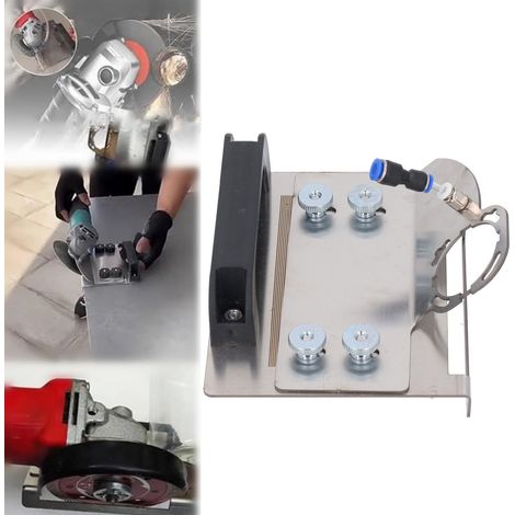 Support pour meuleuse d'angle pour carrelage, chanfreinage à 45°, en acier inoxydable, réglable, pour la découpe de céramique et de pierre. (1/5)