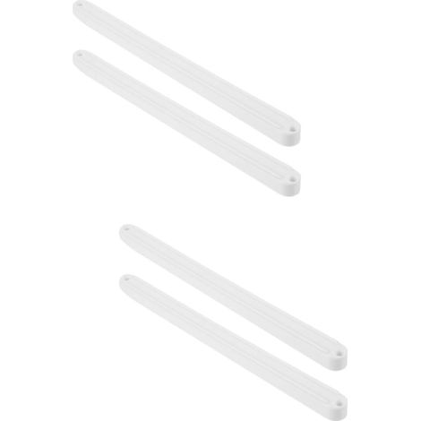 Lot de 2 glissières latérales en plastique blanc pour tiroir, 235 mm, (1/5)