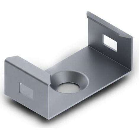 Supporto di montaggio per profilo per nastro LED Slimline larghezza 8 mm - acciaio a molla - argento (1/2)
