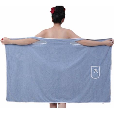 Bath Towel Ultra Soft Absorbent Bath Towel for Women, Coral Fleece Bath Towel, Wrap with Waterproof Shower Cap 80x150cm (1/5)