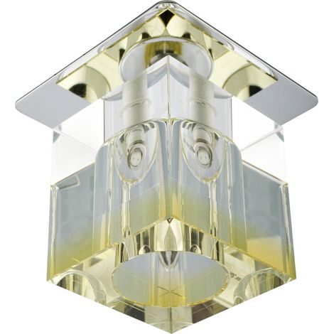 Spot plafond carré chrome cristal G4 20W Candellux