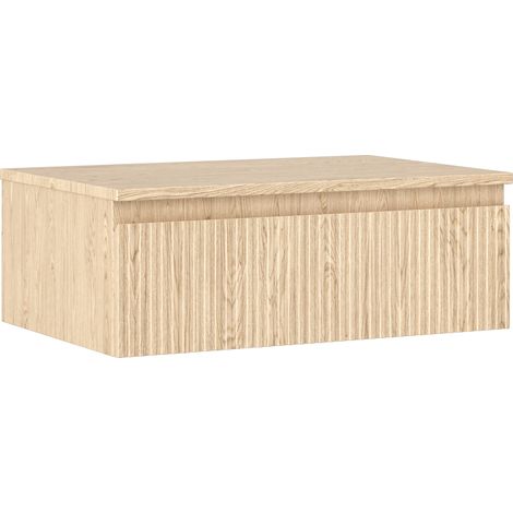 Mexen Rivel Badezimmerschrank 70 cm mit Arbeitsplatte, 1 Schublade, geriffelt, Eiche - 91A20-07023-1-BFC81 (1/5)