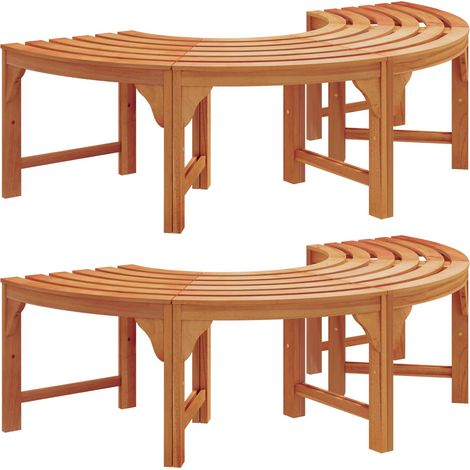 Maison Exclusive - Baumbank 2 pcs Natur 160 x 80 x 45cm Massives