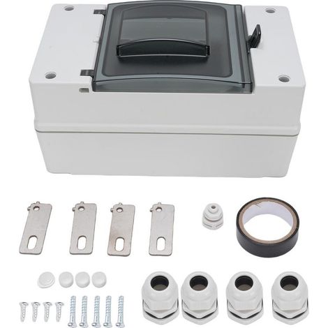 Boîte de disjoncteur DC IP66, jonction de Distribution extérieure en plastique résistant à la pluie pour interrupteur de batterie solaire MCCB (1/5)