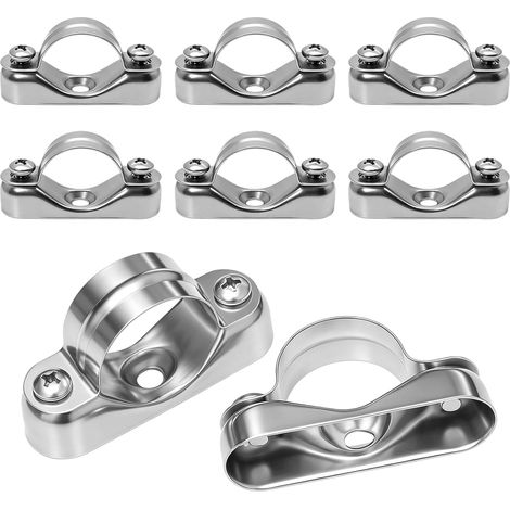 10 Pièces Collier Multicouche 25mm, Support de Tuyauterie Murale en Aluminium pour PVC, Fixation de Tuyaux 2.5CM de Largeur (1/5)