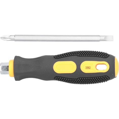 Tournevis magnétique double usage, embout cruciforme fendu, tige antidérapante métrique, outil à main portable (1/5)