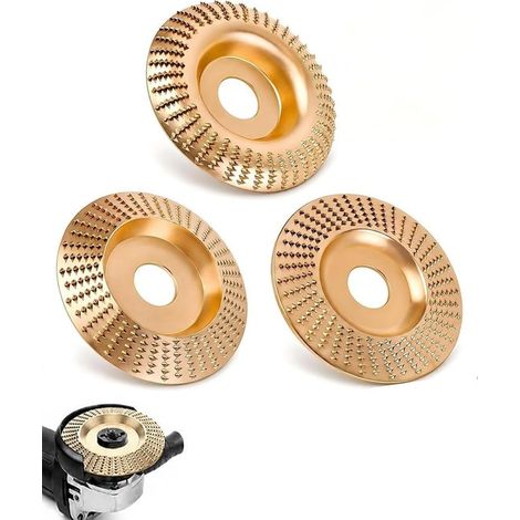Lot de 3 disques à meuler le bois - Diamètre intérieur 16 mm - Convient aux meuleuses d'angle de 115 mm et 125 mm (1/5)