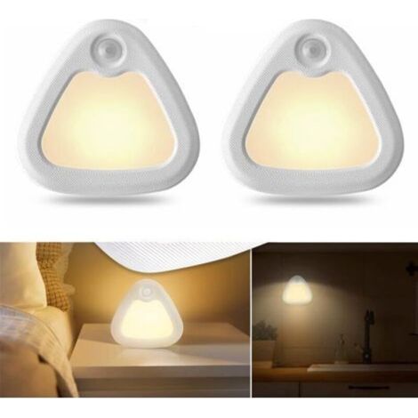 LED night light with motion sensor, battery-powered wireless indoor lighting with magnetic base, warm yellow LED light (pack of 2) (1/4)