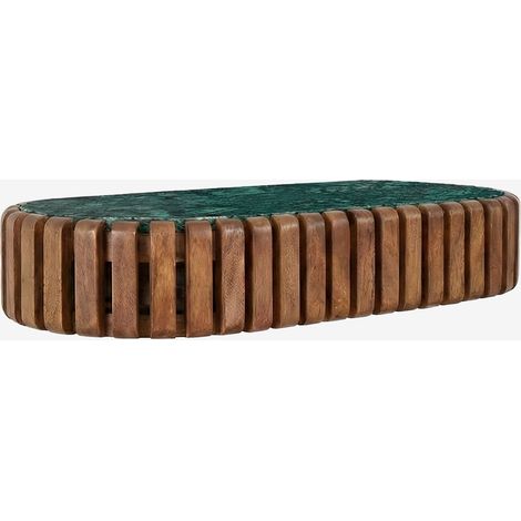 Consola recibidor de pared 90x40 cm en madera de mango y piedra natural Bytum SKLUM (1/5)