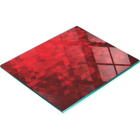 Tablero de vidrio duradero y elegante con patr贸n de mosaico abstracto de 60x52 cm.