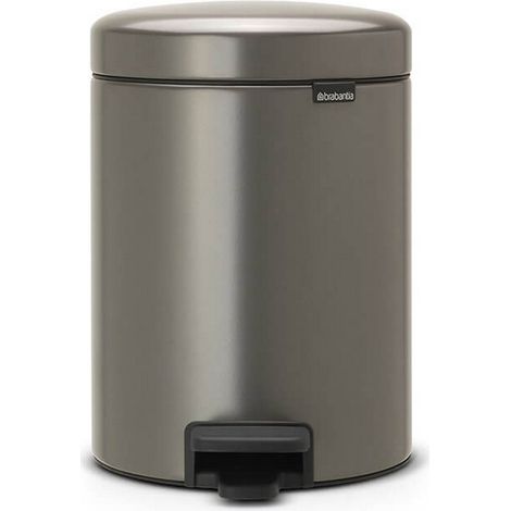 Brabantia Newicon Treteimer, Mülleimer, Abfalleimer, Platinum, 5 L, 112683 (1/5)