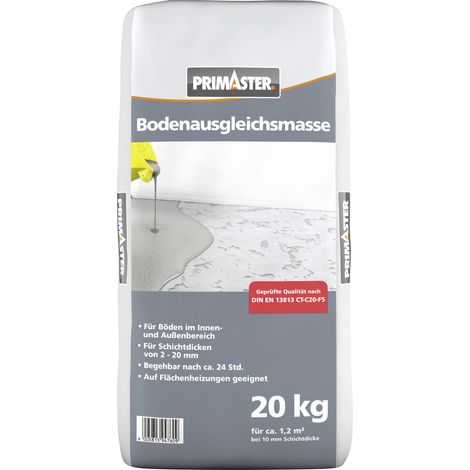 Primaster Bodenausgleichsmasse 20 kg grau Mörtel, Putz, Zement & Gips