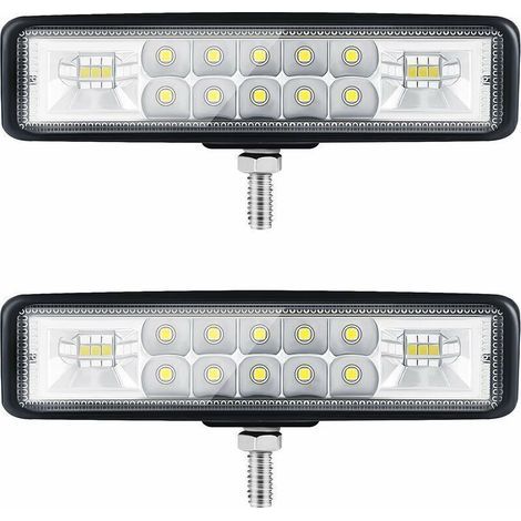 6” Phare LED Moto Phare de Travail led Tracteur 2 Rangs 9-36V 120W 12000LM 6000K Combinaison Spotlight+Floodlight Barre LED Off-road Phare Led 4x4 Pods d'éclairage LED pour Camions SUV Moto,de (1/2)